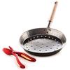 Snips Padella per Castagne con Tagliacastagne, Metallo, Argento 52 x 27 x 4 cm, Padella per Castagne, Made in Italy