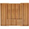 Relaxdays Portaposate Cassetto, Regolabile, Estendibile in bambù, HLP 5x32,5-55x44,5 cm cm, Organizer, Legno Naturale
