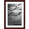 Americanflat - Cornice portafoto sottile in mogano, 15 x 7 cm, con tappetino e 15 x 7 senza tappetino, formato orizzontale e verticale per parete e tavolo