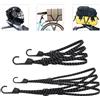 Aibeli 2 tenditori per bagagli, estensori con gancio, cinghie con gancio, cinghie di serraggio corte con 4 fibbie, cinghia di tensione per bicicletta, portapacchi per moto