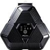 babominimer Ventilatore per auto ricaricabile tramite USB, in ABS, nero, stile UFO, 4000 giri/min, triplo condotto d'aria regolabile, tre velocità, 4000 mAh, design portatile senza fili, adatto per il