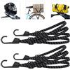 Aibeli Cinghie elastiche Bundy per bagagli per moto, portabici con ganci, 2 strisce, effetto riflettente, 60 cm