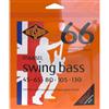 Rotosound Corde per basso elettrico SWING 66 STAINLESS SETS 5 corde RS665EL EX-LONG SCALE Stainless Custom 45-130