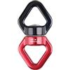 Azarxis Swivel Girella per Arrampicata e Cerchio Aereo 360° Rotante Anello Girevole Discensore 30kN per Yoga Arrampicata Alpinismo Salita Altalena (Nero/Rosso)