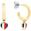 Tommy Hilfiger Orecchini con ciondolo a cuore Tommy Hilfiger tono oro da donna