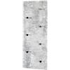 HAKU Appendiabiti da Parete Cemento, Cromo, MDF, Metallo - Dim. L 80 cm x A 30 cm x P 6 cm, Stile Moderno
