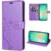 betterfon Custodia a portafoglio per Samsung Galaxy A26 5G, colore lilla