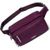 Baggallini Securtex, marsupio da donna antifurto, con chiusura RFID, con cerniera, borsa da viaggio, borsa a tracolla, colore mora, taglia unica, Gelso, Taglia unica