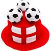 Toyland® Cappello a cilindro per tifosi di calcio con bandiera del paese, con palloni da calcio 3D, coppa del mondo, euro, olimpiadi, carnevale, feste a tema e celebrazioni, taglia unica per adulti