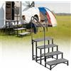 VEVOR Scala Mobile per Roulotte, Scaletta a 4 Gradini con Corrimano per Camper Roulotte con Piedini Antiscivolo per Animali Domestici Carico max 299,38 kg, Scala Portatile per Piscina Camper Caravan