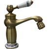 BAGNOCLIC Rubinetto miscelatore per bidet bagno vintage bronzato con dettagli in ceramica