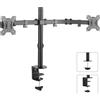 Maclean braccio per monitor da tavolo pieghevole Supporto per monitor a 360° Canalina per cavi VESA 8kg