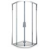 LANERI Box Doccia Curvo Semicircolare Tondo Vetro 6 mm Anti-calcare H.190 (77,5-79 H.190 cm)