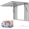 VEVOR Finestra per Punto Vendita 122x91,5cm con Tendalino 4 Zanzariere | Angolo Apertura 85°, Sportello di Servizio Food Truck, 4 Pannelli Scorrevoli Rimovibili, Sponda Idraulica, Lega di Alluminio