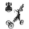 Caddytek 4 Wheel Golf Push Cart - Caddycruiser One Version 8 1-Click Folding Trolley - Lightweight, Compact Pull Caddy Cart, Easy to Open