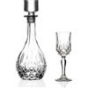 RCR Cristalleria Italiana Opera Set Liquore Bottiglia Con Calici in Vetro - Set 7 Pezzi