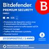 Bitdefender Premium Security Family 2026 | 25 Dispositivi | 1 Anno