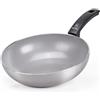 Moneta Innova Wok 1m 28 cm, rivestimento naturale FineGres (NO PFAS), anche per induzione, 100% Made in Italy