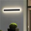 ZTWLEED Applique Esterno LED 8W 40CM Nero IP65,Luce Bianco Naturale 4000K | Lampada Da Parete Impermeabile,Luce Decorativa Lunga Per Villa,Giardino,Balcone,Terrazzo,Ingresso,110-240V