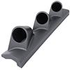SIMONI Racing PSR6 Portastrumenti Verticale Universale a 3 Fori, ABS Nero