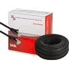 LINK LK6A100BL - Matassa Cavo di rete categoria 6A U/UTP LK6A100BL (100 metri, nero) - Guaina LSZH a bassa emissione di fumo - Conduttori in rame AWG24 con 2 connettori RJ45 preinstallati