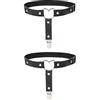 Alisikee - Giarrettiera regolabile a forma di cuore, con clip antiscivolo, per gamba, stile gotico, per donna, colore: nero