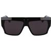 KARL LAGERFELD Unisex Adult Sunglasses KLJ6148S - Shiny Black with Solid Smoke Lens