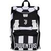 Seven Zaino Estensibile Juventus, Doppio Scomparto, Nero, 24L, Zip laterali, Tasca frontale, Tasca laterale portaborraccia, Scuola elementare e media, Bambino, Ragazzo, Calcio, Prodotto ufficiale