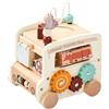 Giocattolo per autobus 5 in 1, xilofono in legno per bambini, bambine e
