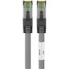 Goobay 55144 Cavo patch RJ45 (CAT 6A, 500 MHz) con cavo CAT 8.1 S/FTP grezzo, grigio, 25 m - conduttore in rame privo di ossigeno al 99,9 % (OFC), AWG 24, guaina senza alogeni (LSZH)