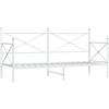 vidaXL Letto da giorno senza materasso bianco 90x200 cm in acciaio