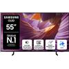 Samsung OLED AI TV 55'' QE55S85FAUXZT 4K, Processore NQ4 AI Gen2, 4K AI Upscaling, Schermo antiriflesso, OLED HDR, Dolby Atmos & OTS Lite, Contour Design