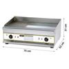 Fry Top Elettrico da Banco, con Piastra Liscia-Rigata, Profondità 52 cm - Eko