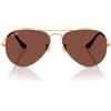 Ray-Ban Occhiali da Sole RB3025 001/C5 Aviator Oro Arista/Rosso Unisex 62/14/140