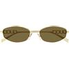 Gucci Occhiali da Sole GG1802S 005 Oro/Marrone Donna 55/18/145