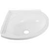 YOSADIER Lavabo da Parete Triangolare Bianco in Plastica Leggera, Lavandino Angolare per Bagno Piccolo e Camper con Design Salvaspazio