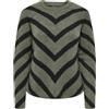Only ONLELIZA L/S Maglione da Donna Knt Noos 15191792, Lizard/Detail:W/Black, S
