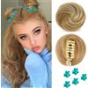BWOOOWE 2 Pezzi Chignon Con Clip Artiglio Orecchie Di Gatto Chignon A Ciambella Capelli Sintetici Soffice Raccolto Finto Con 5 Pezzi Forcine Mini Mollette Per Donne Ragazze