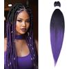 ShowJarlly Extension Per Treccine Africane 30 Pollici Capelli Per Treccine Africane 1 Pack Extension Treccine Africane Yaki Texture Treccine Africane Extensions Braiding Hair 1B/Purple#