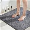 COSYLAND Tappeto Doccia Antiscivolo 60x60cm - Tappetino Doccia Antiscivolo in PVC Morbido, Senza Ventose, con Drenaggio Rapido, Comfort per Piedi, per Bagno, Anziani e Bambini, Nero e Bianco