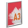 Durable Cornice pieghevole in alluminio per esterni, formato A3, resistente alle intemperie, impermeabile e resistente ai raggi UV, da avvitare o incollare, colore argento, 503423