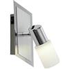 Trio Leuchten Lampada Base Con Spot, Forma A Cillindro, 14X8 Cm, Alluminio Trio 821470105 Clapton Faretto LED, 1x4.5 Watt, Cromo/Bianco Spazzolato, 7x20x16 cm 5 W, Unica