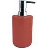 MSV - Dispenser di Sapone INAGUA - Compatibile con Gli Accessori Inagua - Dimensioni Standard - Ø 7 x 18 cm - Colore Terracotta - Materiale PS Resistente - Ideale per Il Bagno