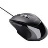 Trust Voca Mouse con Filo, Forma Confortevole, 800-2400 DPI, Nero