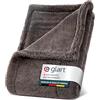 Glart 44TW6 asciugamano auto XXL 60x40 cm, microfibra grigia, senza graffi