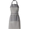 Master Chef MasterChef Grembiule Cucina Uomo & Donna e Chef, Grigio, Perfetto fur Cucinare, Barbecue, Cinturino Regolabile, Tasche Grande, 100% Cotone, Lavabile in Lavatrice
