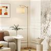 HOMCOM Lampada da Terra a LED Dimmerabile con Telecomando Piantana Oro