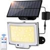 SIGRILL Faretti Solari a LED da Esterno con Sensore di Movimento, 318 LED Luce Solare Led Esterno con 3 Modes, 5M Cavo, Lampada Solare da Esterno (1 Pezzo - 318LED Bianco Caldo)