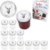 MamboCat Set di 12 vasetti in vetro da 350 ml con coperchio Twist Off Alois Hirsch I vasetti per conserve + coperchio TO 82 + libretto 0 I barattoli per conservare e conservare