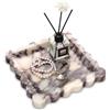 TABHOUKIT Vassoio Marmo Bagno Ondulato, Viola Calacatta, 20 x 20cm | Lusso, Vassoio Portaoggetti per Svuotatasche Ingresso, Toletta, Candele, Asciugamani, Cosmetici, Profumo, Portachiavi